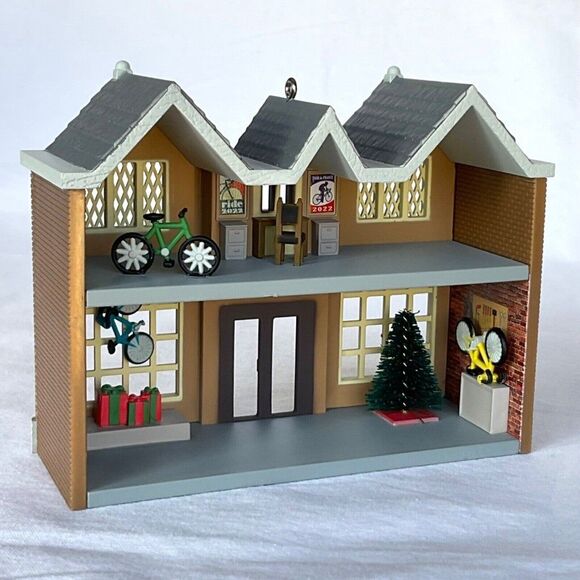 Keepsake Korners Bicycle Shop Ornament Nostalgic Houses & Shops 2022 Hallmark - Picture 3 of 7